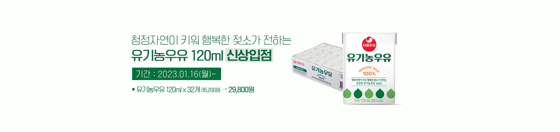 유기농 우유 120